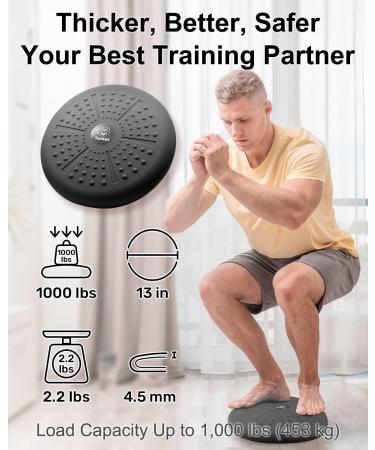 Tumaz Wobble Cushion - Improve Sitting Posture, Stay Focused | Sensory Kids Balance Disc for Core Strength | Extra Thick Wobble Board - Black - Buy Online on GoSupps.com