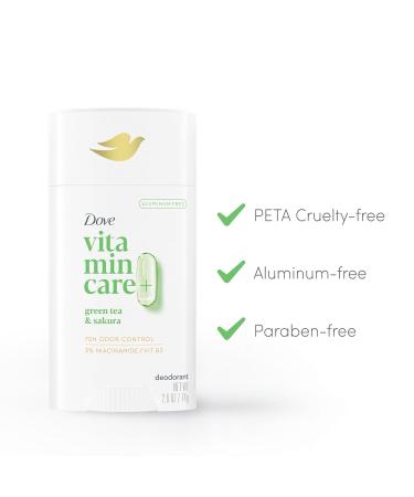 Dove VitaminCare+ Deodorant Stick Green Tea & Shakura Aluminum Free 2.6 oz - Buy Online on GoSupps.com