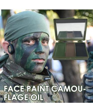 Camouflage Oil Makeup for Face Camouflage Oil Face Makeup - Compact Camouflage Concealment | Multicolor Hunting Face Paint with Mirror Painted - Buy Online on GoSupps.com
