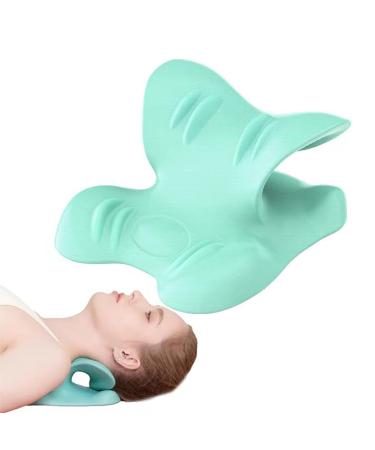 Neck and Shoulder Relaxer | Ergonomic Neck Stretcher with C-Curve Pillow Design - Elastic Base Neck Support Traction Equipment with 2 Stretching Modes