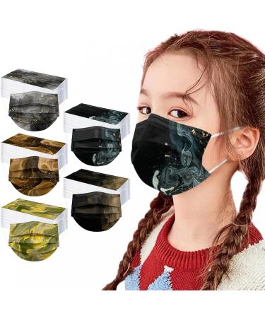 50 Pieces Children Mouth Protection - Colorful 3-Layer Nose Masks with Fun Prints for Outdoor School & Daily Use - Buy Online on GoSupps.com