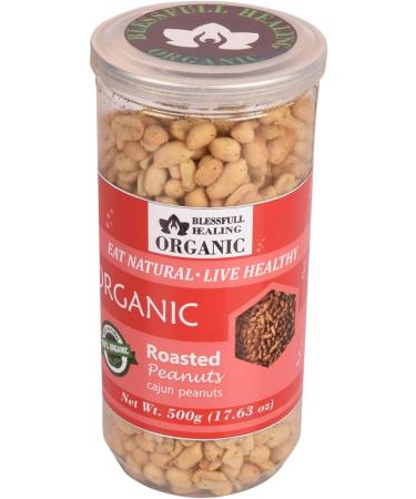 Blessfull Healing Organic Natural Vegan Cajun Roasted Peanuts Crunchy Healthy Snacks 500 Gram - Buy Online on GoSupps.com