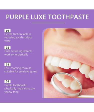 Purple Toothpaste - Daily Gentle Care with Physical Color Correction Freshens Breath & Reduces Yellow Teeth Oral Hygiene(3PCS) - Buy Online on GoSupps.com