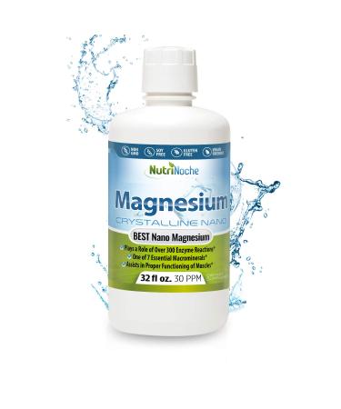 NutriNoche Liquid Magnesium- Concentrated Dose of 30 PPM of Nano Magnesium (32 Ounces) - Colloidal Minerals 32 Fl Oz (Pack of 1)