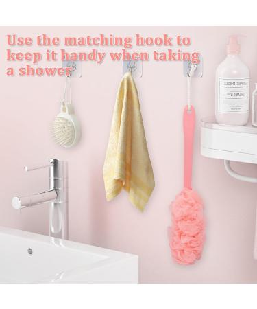 Back Scrubber Brush Shower Loofah for Men or Women 17 Body Scrubber Long Handle Sponge with Bath Brush Net Soft Mesh Back Washer Exfoliating and Removing Dead Skin Bath Scrubber (Pink) - Buy Online on GoSupps.com