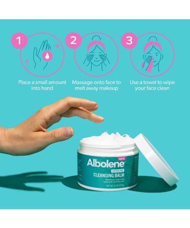 Albolene Cleansing Balm 6 fl oz - Hydrating Makeup Remover with Shea Butter & Jojoba Oil - Buy Online on GoSupps.com