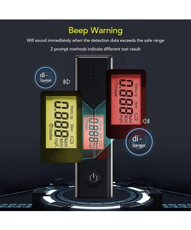 Portable Non-Contact Breathalyzer Alcohol Detector - Digital Breath Tester with 3 Color Indicators - Buy Online on GoSupps.com