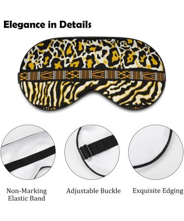 African Tribal Animal Skins Pattern Sleep Mask | Adjustable Eye Shades for Women | Comfortable & Stylish Sleeping Cover - Buy Online on GoSupps.com