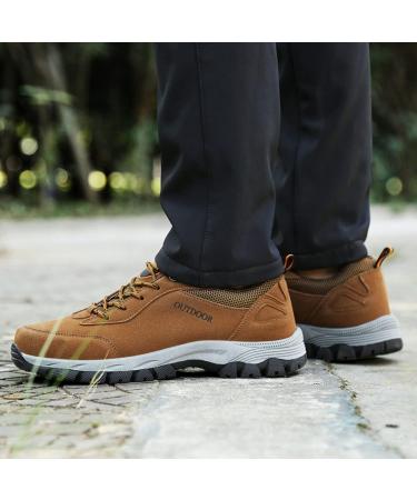 Shop Non-Slip Waterproof White Sneakers for Autumn - Lightweight Outdoor & Gym Shoes in Brown (EU 44) - Buy Online on GoSupps.com