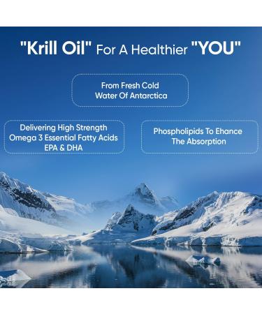 Antarctic Krill Oil Capsules 1000mg - 120 Red Krill Softgels - High Strength Omega-3 Supplement with Astaxanthin & Marine Phospholipids - Buy Online on GoSupps.com