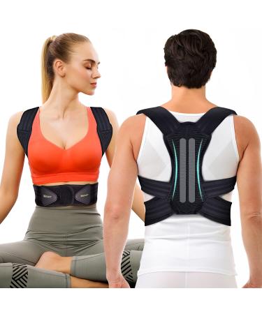Mercase Posture Corrector for Men and Women Back Brace for Posture Adjustable and Comfortable Pain Relief for Back Shoulders Neck Medium(23-32 inches) Medium (Pack of 1)