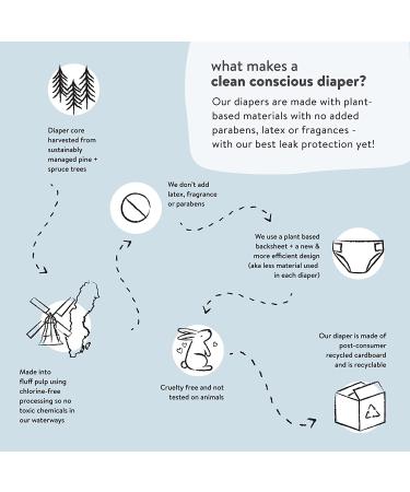The Honest Company Clean Conscious Diapers | Plant-Based & Sustainable | Rose Blossom + Tutu Cute | Newborn Size 76 Count Club Box - Buy Online on GoSupps.com