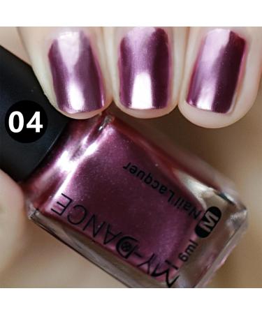 Metal Nail Polish 6ml Mirror Nail Varnish Pink Metallic Effect Nail Art Polish Plating Metallic Nail Polish No UV Needed Magic Chrome Gel Nail Polish For Home Nail Art TJ004 6 ml (Pack of 1) - Buy Online on GoSupps.com