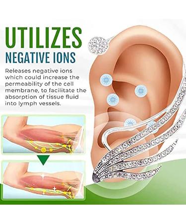 Visiblurry Acupressure Earrings - Scratch-Resistant Slimming Ear Cuff Clip for Men & Women | Non-Pierced Angular Wing Design - Buy Online on GoSupps.com