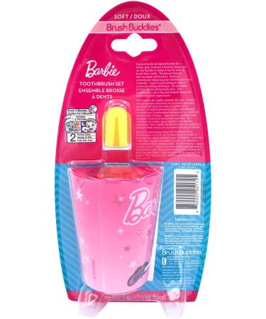 (barbiegirls Deluxe Kit) - Premium Kids Girls Boys Children Friendly Designed Happy Brushing Time BarbieGirls Soft Bristle Toothbrush Kit Manual Toothbrush Cover Cap Rinsing Cup Extra Brushes - Buy Online on GoSupps.com