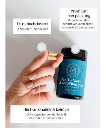 Medicusan No.3 Kidney Support - 1200mg Gold Rod 1500mg Nettle 400mg Birch Leaf - 60 Capsules for Optimal Kidney Health | Buy Internationally - Buy Online on GoSupps.com