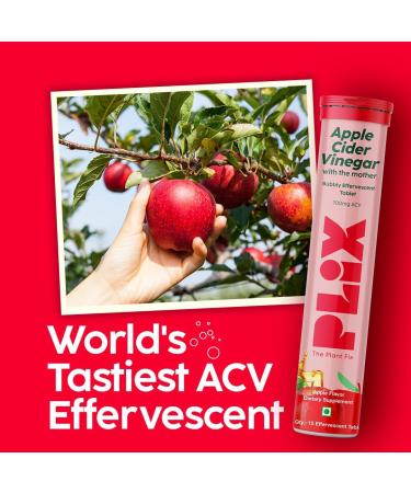 PLIX Apple Cider Vinegar with Mother 30 Effervescent Tablets | 700 mg ACV Supplements for Weight Management Support | No Added Sugar Non-GMO & Gluten-Free -Pack of 2 30 Tablets (Pack of 2) - Buy Online on GoSupps.com