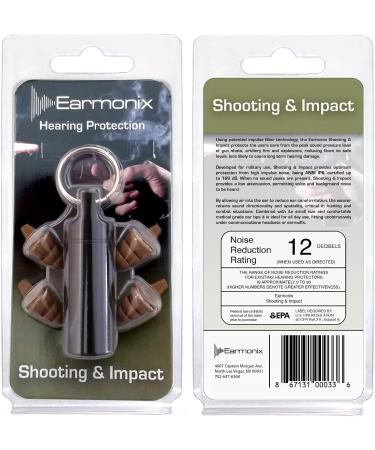 Earmonix Shooting & Impact Ear Plugs - Impulse Noise Reduction for Military & Police - Medical Grade TPE - Health & Safety - Buy Online on GoSupps.com
