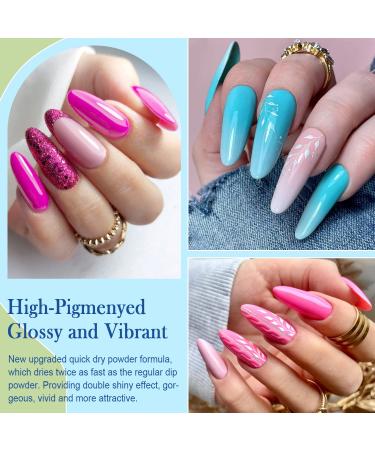 Aikker 27 Pcs Nail Dip Powder Kit: 20 Summer Colors Glitter All-in-one Dipping Powder System - Quick Dry Formula with Essential Liquids & Tools | Perfect Graduation Gift (AK39) - Buy Online on GoSupps.com