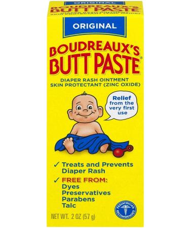 Boudreaux's Butt Paste Diaper Rash Ointment 2oz Tube - Original Formula | 1-Unit - Buy Online on GoSupps.com