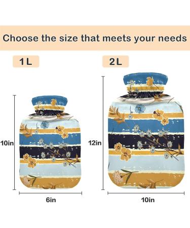 Shop Naanle Vintage Flowers Heat Bottle - 2L Hot Water Bottle for Pain Relief Hand & Feet Warmer USA & International Shipping - Buy Online on GoSupps.com