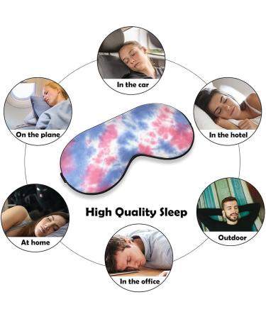 Buy Pink Blue Tie Dye Sleep Mask for Women - Adjustable Eye Shades Cover with Elastic Strap | International Shipping - Buy Online on GoSupps.com