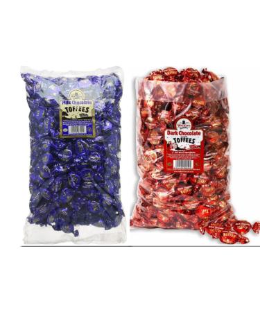 Walkers Milk Choc Covered Toffee & Walkers Dark Choc Toffee 500 G Each Delicious Tasty And Twisty Treat Gift Hamper For Birthday Christmas Sold By Kidzbuzz