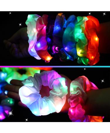 14 Piece LED Light Hair Ties - Stylish Satin Elastic Hair Bands for Women & Girls | Elegant Hair Accessories - Buy Online on GoSupps.com