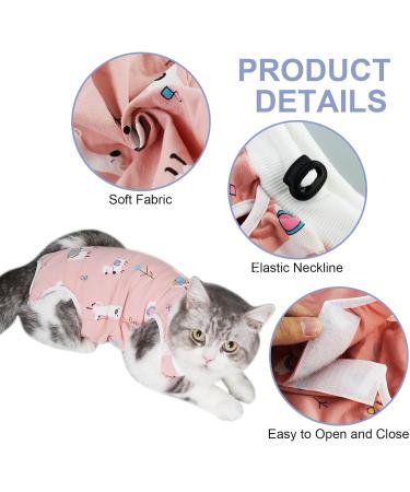 Professional Cat Recovery Suit - After Surgery Anti-Trim Wear for Belly Wounds & Skin Diseases | L Size Pink - Buy Online on GoSupps.com