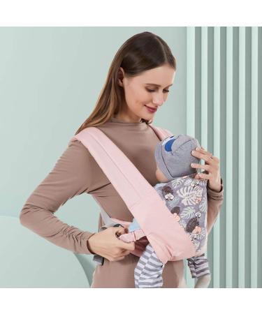 iFCOW Baby Sling Carrier Baby Wrap Sling Baby Wrap Carriers Handfree Swaddle Wrap Front and Back Suitable from Birth to 15KG Pink - Buy Online on GoSupps.com