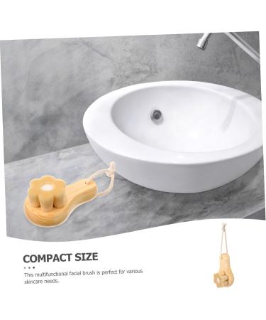 Beatifufu Facial Wash Brush with Wooden Handle Face Dry Brush Skin Care Tools Facial Cleansing Brush Exfoliating Face Scrubber Face Exfoliator Face Brush Scrub Brush Artificial Fiber Pores - Buy Online on GoSupps.com