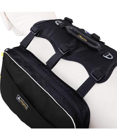 OllyDog Trekker RF Dog Backpack Harness - Lightweight Saddle Bag for Walking, Camping, and Backpacking - Medium Raven - Buy Online on GoSupps.com