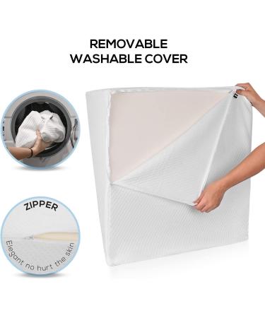 Memory Foam Leg Elevation Pillow with Washable Cover - Relief for Leg Swelling, Sciatica, Back Pain & Pregnancy - Elevated Pillows for Improved Blood Circulation - Buy Online on GoSupps.com