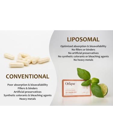Orlique Liposomal Vitamin D3 K2 Magnesium | High Strength 100 mcg Vitamin D3 per Daily Dose | Immune & Bone Health Muscles High Bioavailability Vegan | 30 Sachets of 10 ml Liquid Drops - Buy Online on GoSupps.com