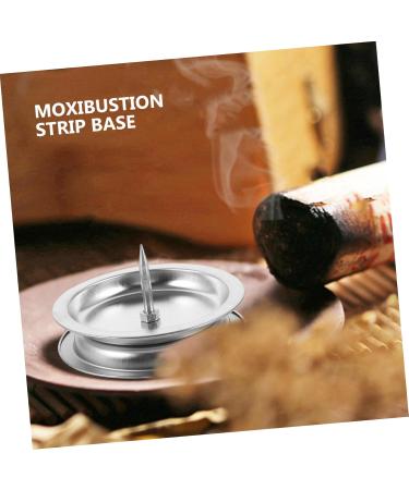 Minkissy Moxibustion Stick Holder - 2 Piece Stainless Steel Incense Rack | Moxa Burning Rack & Incense Finger Burner - Buy Online on GoSupps.com