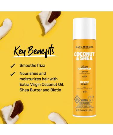 Marc Anthony Coconut Oil Volume Hairspray Basic 8.8 Ounce 8.81 Ounce (Pack of 1) - Buy Online on GoSupps.com