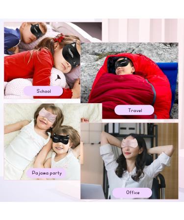Buy Cat Silk Sleep Mask - 2 Pack Cute Satin Eye Masks for Kids Adjustable Blindfold for Girls & Boys - Perfect for Sleep & Party Games - Buy Online on GoSupps.com
