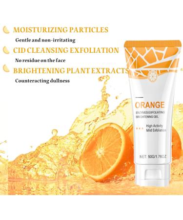 Orange Face Exfoliator Gel Vitamin C Facial Scrub Gel Acne Exfoliating Face Scrub Orange Pore Facial Scrub Remove Blackhead & Smooth Skin Tone Facial Scrub Exfoliator for Brightening Skin - Buy Online on GoSupps.com