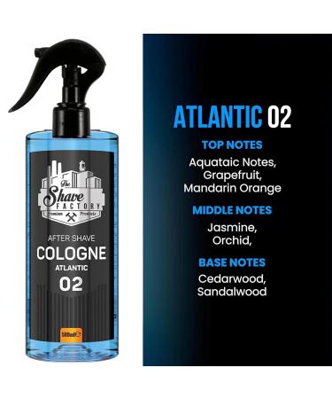 the shave factory Pump Spray After Shave Cologne - Aftershave Cologne Aftershave For Men (02 Atlantic) - Buy Online on GoSupps.com