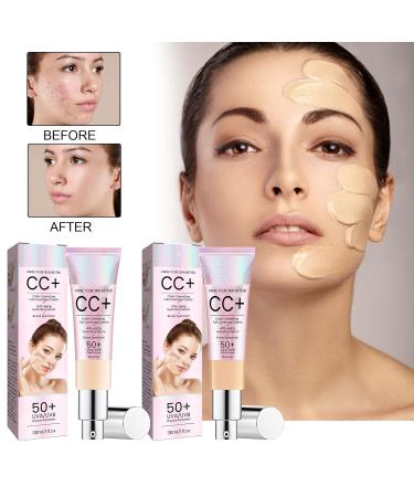 Sunscreen Foundation Makeup Color Correcting Cream CC+ Cream - Self Adjusting for Mature Skin Natural Finish Foundation Full Ccoverage Natural Glow Enhancer Lotion - 1 fl oz 02# Medium 30.00 ml (Pack of 1) - Buy Online on GoSupps.com