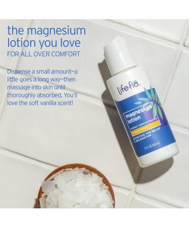 LIFE-FLO Magnesium Lotion New Improved Magnesium Chloride from Zechstein Seabed - Soothes Muscles Joints When Massaged into Skin - Great for Kids Hypoallergenic 8oz Pack of 1 Vanilla 2 Ounce (Pack of 1) - Buy Online on GoSupps.com