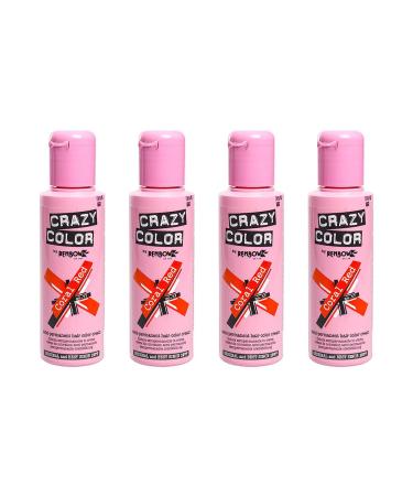 Buy Crazy Color Semi-Permanent Hair Dye - 4 Pieces (Red Pink) - 100ml Each - Fast International Shipping - Buy Online on GoSupps.com