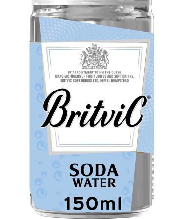 Britvic Soda Water 24 x 150ml Can - Refreshing Sparkling Water Multipack - Buy Online on GoSupps.com