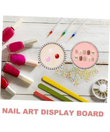  POPETPOP POPETPOP 2pcs Makeup Palette Manicure Nail Polish Nail Polish Makeup Palette Resin Mix Nail Paint Mix Nail Tip Holder Watercolor - Buy Online on GoSupps.com