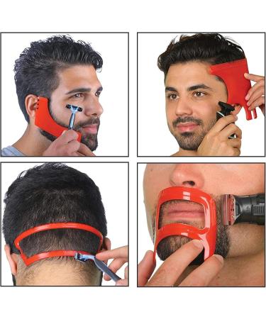 Beard Hairline Template Kit Professional 4-Piece Set for Beard and Hairline Shaping Beard Trimming Tool Facial Hair Outline Shaper Beard Hair Grooming Stencil Styling Guide for Men Styling & Haircut - Buy Online on GoSupps.com