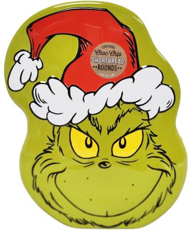 Grinch Tin & Chocolate Chip Shortbread Biscuits 150g: Christmas Cookies for a Novelty Xmas Treats Gift - Buy Online on GoSupps.com