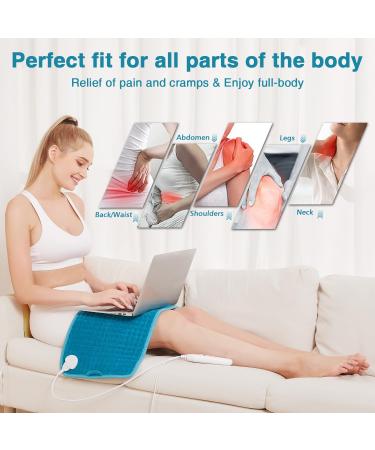 Jobyna Electrical Heating Pillow | Adjustable Physiotherapy Heating Pad with Fast Warming & Auto Shut-Off | 30-70 10-90 Min Timer | 30x60cm Pfauenblau - Buy Online on GoSupps.com