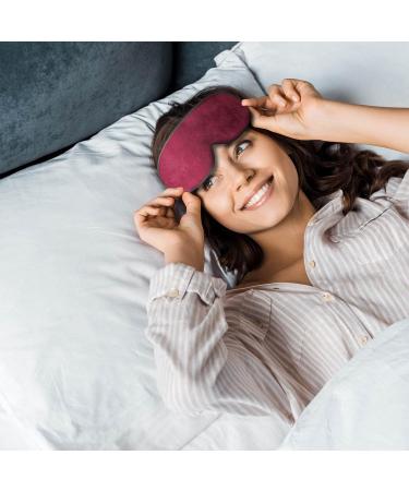 UAMAL 3D Eye Mask Sleep Mask - 100% Blackout Eyelash Extension Sleep Mask for Women & Men - Premium DARK CRIMSON Sleeping Eye Mask - Adjustable Strap Travel Essential - Buy Online on GoSupps.com