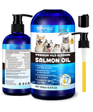 Omega 3 Fish Oil for Dogs and Cat Skin and Coat Supplement Itch Relief - Supports Dry Skin Dog Vitamins and Supplements Allergy and Itch Relief