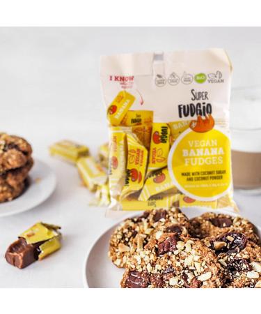 Super Fudgio Organic Banana Candies | Vegan Gluten-Free Palm Oil-Free Caramel | 6x150g Multipack | Coconut Milk & Coconut Sugar - Buy Online on GoSupps.com